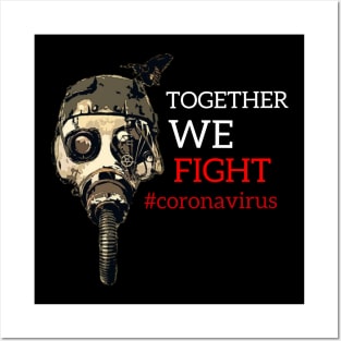 Together we fight corona Posters and Art